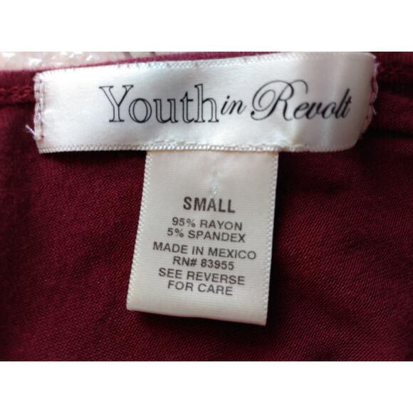 Boho Red Embroidered Peasant Crop Top Women’s S Festival Cottagecore Long Sleeve - Picture 7 of 10